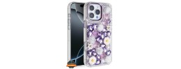 iPhone 17 Pro Max Full Bling Glitter Diamond Flower Case Pur