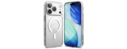 iPhone 17 Pro Max Hybrid Clear Case w/Magnetic Ring Cyan(Premium Package)