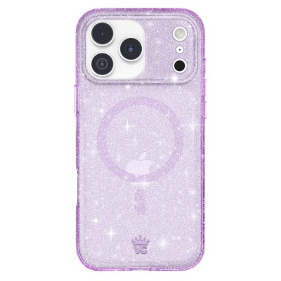 iPhone 17 Pro Max Premium case w/Glitter Magnetic Ring Purpl