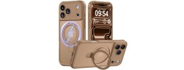iPhone 17 Pro Max Translucent Case w/ Magnetic Ring Brown(Premium Package)