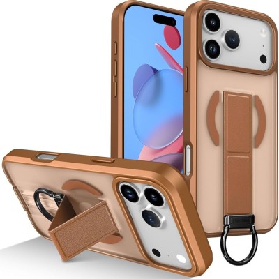 iPhone 17 Pro Max Translucent Magnetic Ring Stand Case Brown