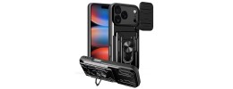 iPhone 17 Pro Max Twisting Metal Ring Stand Case w/Camera co