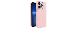 iPhone 15 Premium LIQUID Silicone with Metal Buttons and Camera Edges Case Cover - Pink