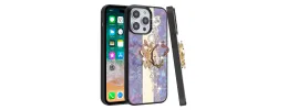 iPhone 15 Pro SPLENDID Diamond Glitter Ornaments Engraving Case Cover - Enchanted Butterfly Purple