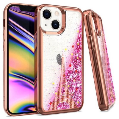 iPhone 13 6.1 /14 6.1 CHRO GLT Motion Paris Tower ROSE GOLD
