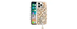 iPhone 15 Plus Jewel Full Diamond Bling Case Cover - Gold