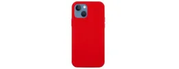 iPhone 15 Premium LIQUID Silicone with Metal Buttons and Camera Edges Case Cover - Red