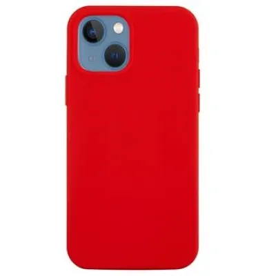 iPhone 15 Premium LIQUID Silicone with Metal Buttons and Camera Edges Case Cover - Red