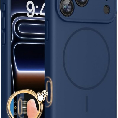 iPhone 17 Pro Max Hybrid Dual Layer Case w/Magnetic Ring Blu