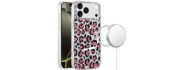 or iPhone 17 Pro Max [Magnetic] Double Layer Design IMD Case-Wave Pink Zebra Stripes