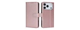 iPhone 17 Pro Max luxurious synthetic PU leather 6 Card Slots Infolio, Rose Gold(Premium Package)