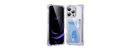 Iphone 16 Pro Max 6.9 Corner Bumper Case w/Card Slot Purple(