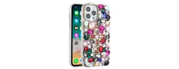iPhone 15 Cross Full Diamond Bling Case Cover - Multi